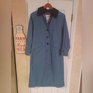Brand New Barbour Women's Teal Trench Coat - Maisie Wax Style